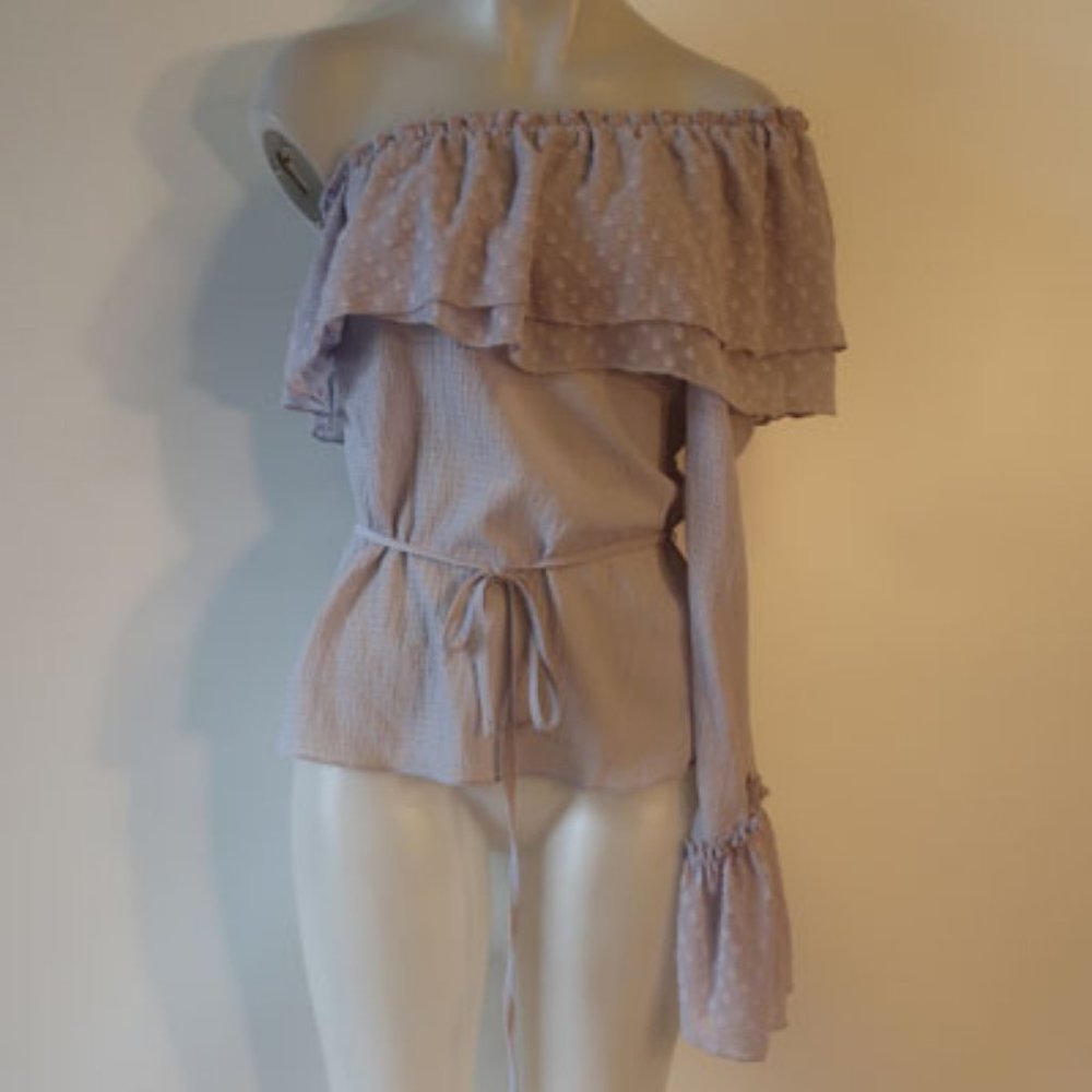 Suboo Gray One Shoulder Blouse 2 *